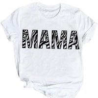 Women's T-shirt Short Sleeve T-shirts Printing Mama Human Letter main image 3