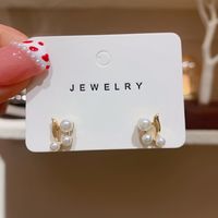 Sweet Heart Shape Bow Knot Alloy Plating Inlay Artificial Gemstones Women's Ear Studs sku image 6