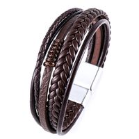 Simple Style Solid Color Alloy Braid Men's Bracelets main image 4