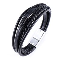 Simple Style Solid Color Alloy Braid Men's Bracelets sku image 4