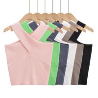 Mujeres Chaleco Camisetas Sin Mangas Escotado Por Detrás Casual Estilo Clásico Color Sólido main image 1