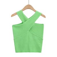 Women's Vest Tank Tops Backless Casual Classic Style Solid Color main image 3