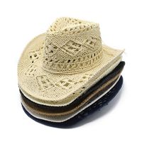 Unisex Vacation Solid Color Crimping Straw Hat main image 2