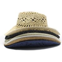Unisex Vacation Solid Color Crimping Straw Hat main image 3