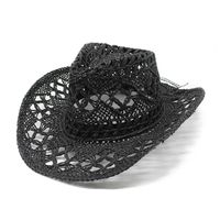 Unisex Vacation Solid Color Crimping Straw Hat main image 4