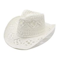 Unisex Vacation Solid Color Crimping Straw Hat main image 6