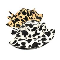 Women's Casual Streetwear Cow Pattern Printing Flat Eaves Bucket Hat main image 4