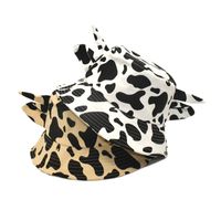 Women's Casual Streetwear Cow Pattern Printing Flat Eaves Bucket Hat main image 2