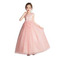 Princesse Couleur Unie Patchwork Polyester Filles Robes main image 5