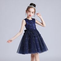 Princesse Couleur Unie Polyester Filles Robes main image 5