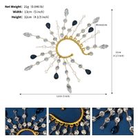 Großhandel Schmuck Süss Blume Kristall Inlay Ohrclips sku image 12