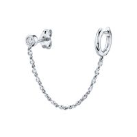 1 Piece Streetwear Star Inlay Sterling Silver Copper Artificial Pearls Artificial Diamond Ear Studs sku image 18