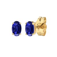 1 Pair Casual Simple Style Oval Copper Plating Inlay Zircon Ear Studs sku image 3