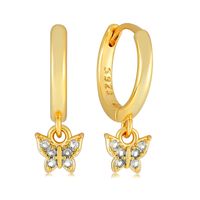1 Pair Simple Style Bow Knot Copper Inlay Zircon Drop Earrings main image 4