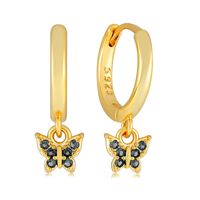 1 Pair Simple Style Bow Knot Copper Inlay Zircon Drop Earrings sku image 2