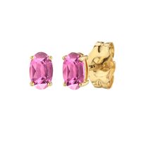 1 Pair Casual Simple Style Oval Copper Plating Inlay Zircon Ear Studs sku image 5