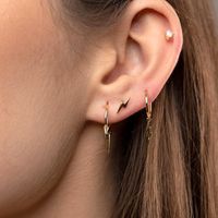 1 Pair Casual Simple Style Solid Color Copper Plating Earrings main image 4