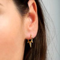1 Pair Casual Simple Style Solid Color Copper Plating Earrings main image 3