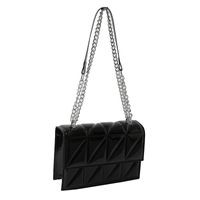 Women's Pu Leather Solid Color Streetwear Square Flip Cover Shoulder Bag Crossbody Bag Square Bag sku image 3
