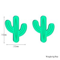 Cartoon Style Cactus Arylic Women's Ear Studs main image 2