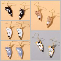 Cartoon Style Cat Alloy Plating Earrings 1 Pair sku image 4