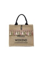 Women's Vintage Style Letter Straw Shopping Bags main image 2