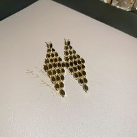 Simple Style Geometric Alloy Artificial Gemstones Women's Earrings 1 Pair sku image 101