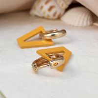 Ins Style V Shape Metal Stoving Varnish Gold Plated Women's Earrings main image 4