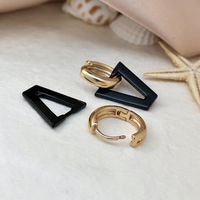 Ins Style V Shape Metal Stoving Varnish Gold Plated Women's Earrings main image 3
