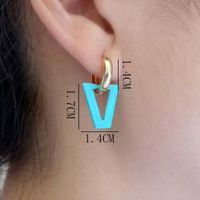 Ins Style V Shape Metal Stoving Varnish Gold Plated Women's Earrings main image 2