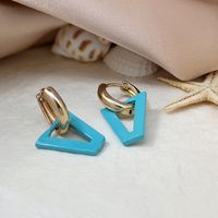 Ins Style V Shape Metal Stoving Varnish Gold Plated Women's Earrings sku image 1