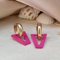 Ins Style V Shape Metal Stoving Varnish Gold Plated Women's Earrings sku image 6