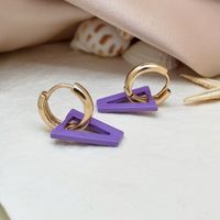 Ins Style V Shape Metal Stoving Varnish Gold Plated Women's Earrings sku image 7