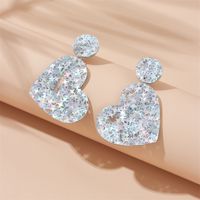 Modern Style Round Heart Shape Arylic Sequins Women's Drop Earrings main image 4
