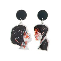 Cartoon Style Cute Human Arylic Printing Women's Drop Earrings sku image 3