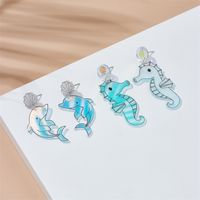 Vacation Dolphin Octopus Shark Arylic Printing Women's Drop Earrings main image 5