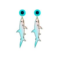 Vacation Dolphin Octopus Shark Arylic Printing Women's Drop Earrings sku image 1