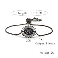 Copper Glam Classic Style Geometric Devil's Eye Hand Of Fatima Plating Inlay Zircon Bracelets main image 2