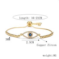 Copper Glam Classic Style Geometric Devil's Eye Hand Of Fatima Plating Inlay Zircon Bracelets main image 3