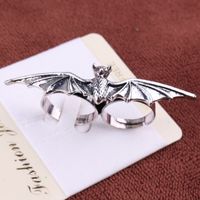 Décontractée Style Cool Chauve Souris Alliage Placage Plaqué Argent Unisexe Anneau Ouvert main image 5