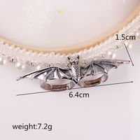Casual Cool Style Bat Alloy Plating Silver Plated Unisex Open Ring main image 2