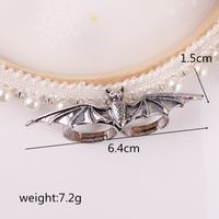 Décontractée Style Cool Chauve Souris Alliage Placage Plaqué Argent Unisexe Anneau Ouvert main image 2