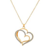 Elegant Shiny Heart Shape Rhinestones Alloy Wholesale Earrings Necklace sku image 1