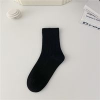 Unisex Sports Solid Color Cotton Printing Crew Socks A Pair sku image 13