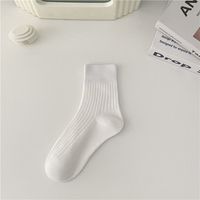 Unisex Sports Solid Color Cotton Printing Crew Socks A Pair sku image 9