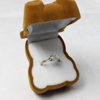Cute Bear Bow Knot Flocking Jewelry Boxes main image 2