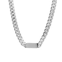 Hip-hop Solid Color Stainless Steel Chain Unisex Bracelets Necklace main image 4