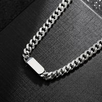 Hip-hop Solid Color Stainless Steel Chain Unisex Bracelets Necklace sku image 3