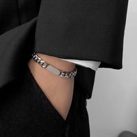 Hip-hop Solid Color Stainless Steel Chain Unisex Bracelets Necklace sku image 1