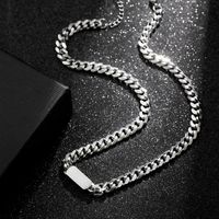 Hip-hop Solid Color Stainless Steel Chain Unisex Bracelets Necklace sku image 4